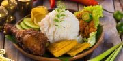 chicken rice, Indonesian fried chicken rice